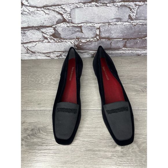 Enzo Angiolini Gray Black Suede Slip On Dress Flats Women’s Sz 10M US/40.5EU - Picture 3 of 16